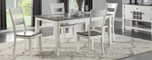 Grey & White Dining Set 